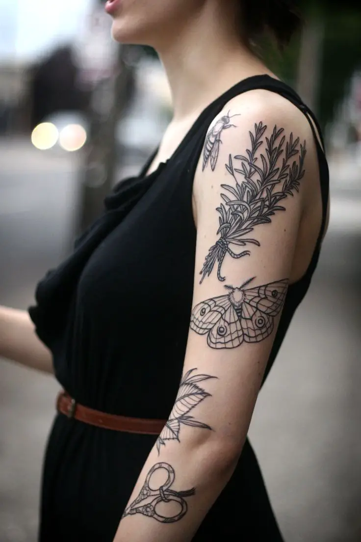 feminine tattoo sleeve