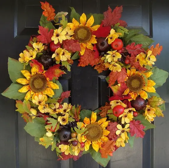 51 Amazing Door Wreath Design Ideas for Thanksgiving – SORTRA