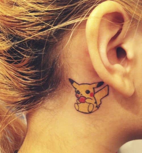 41 Cool Behind the Ear Tattoo Designs