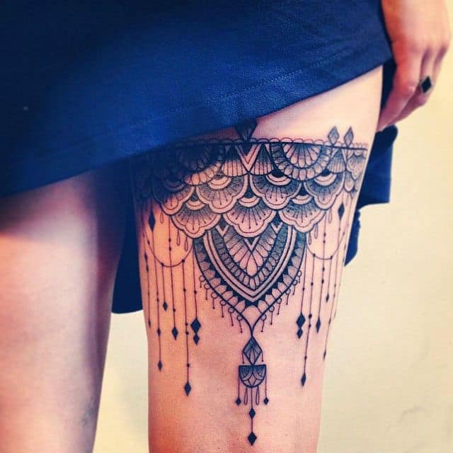 Tattoo uploaded by Kayzee Fernandez  3rd leg thigh garter band mandala  mandalajewelry  Tattoodo