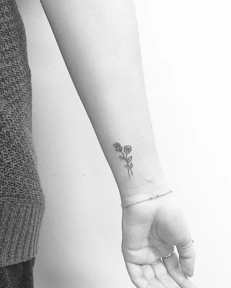 3d Flower Temporary Tattoos Women Neck Arm Black - Temu