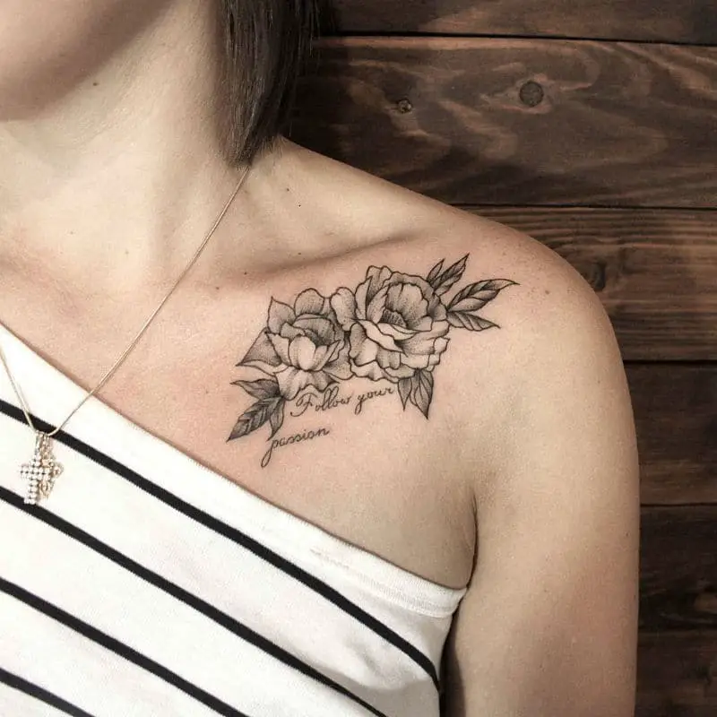 Fine line flower tattoo on the achilles