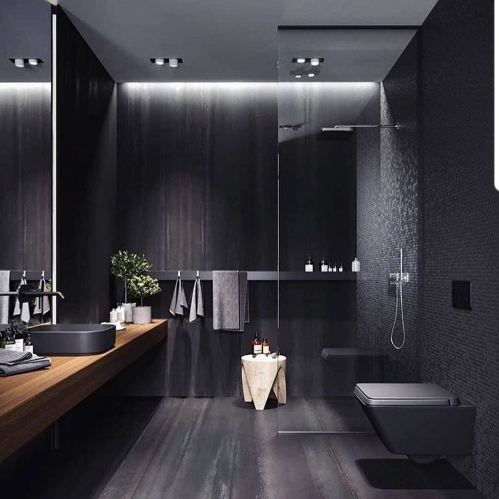 28 Exquisite Black Bathroom Design Ideas