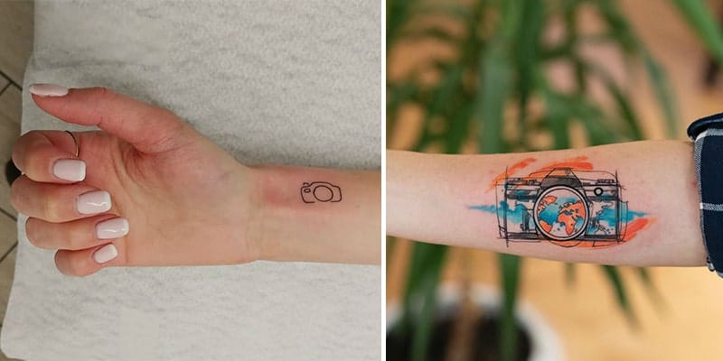 Outline of a Camera Tattoo Design  Small Meaningful Tattoos  Meaningful  Tattoos  Crayon