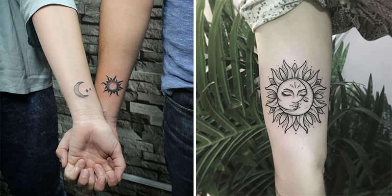 50 Meaningful and Beautiful Sun and Moon Tattoos  Sun tattoo designs Mandala  tattoos for women Sun tattoos