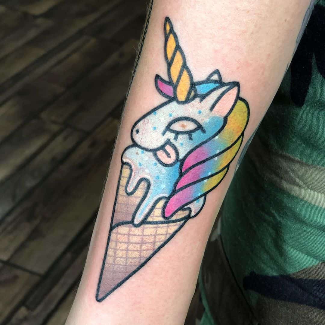 ice cream cone tattoo designs