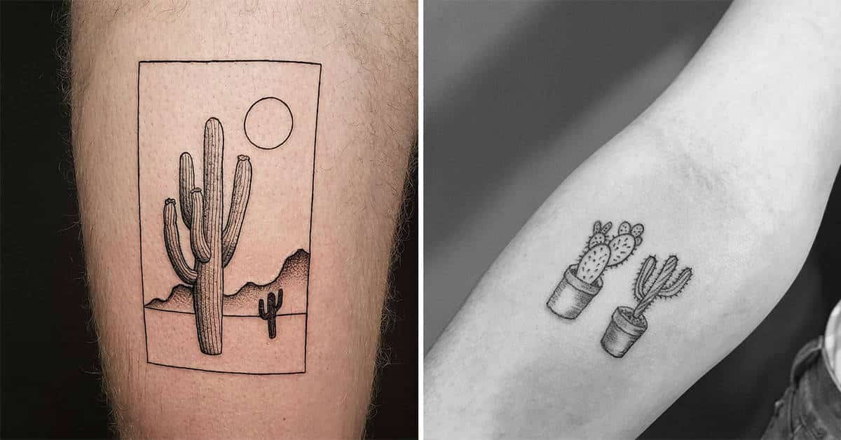 70 Cactus Tattoo Designs For Men  Prickly Plant Ink Ideas