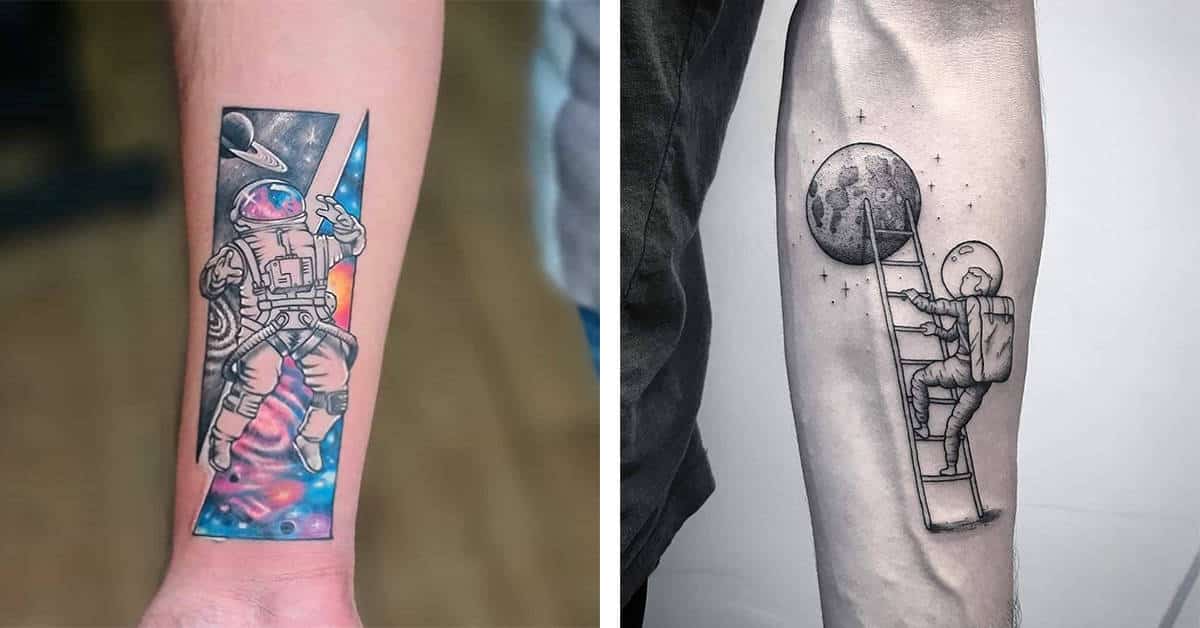 Moon Balloon Astronaut Tattoo  Best Tattoo Ideas Gallery
