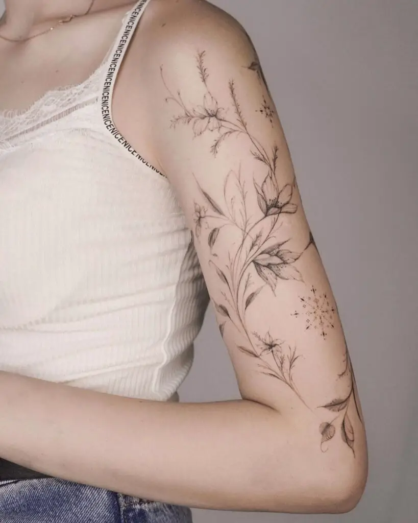 33 Stunning Flower Tattoos That Radiate Beauty and Softness! SORTRA